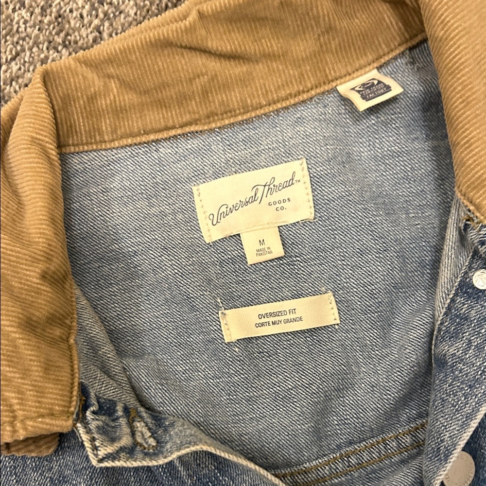 Universal Thread Denim Jacket with Brown Collar *… - image 2